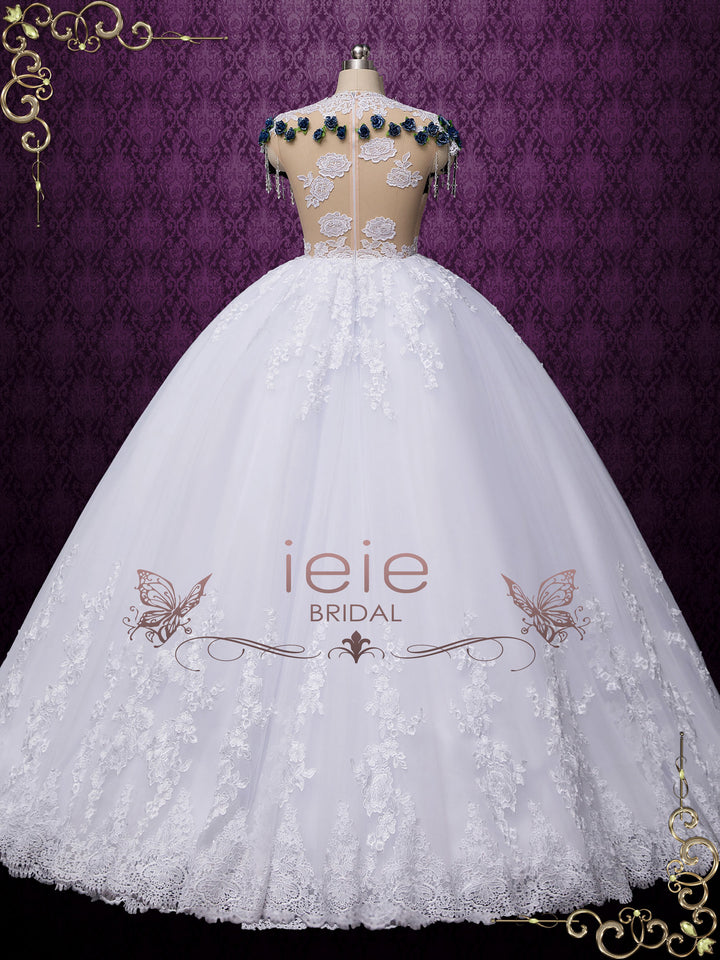 Unique Lace Ball Gown Wedding Dress LEEA