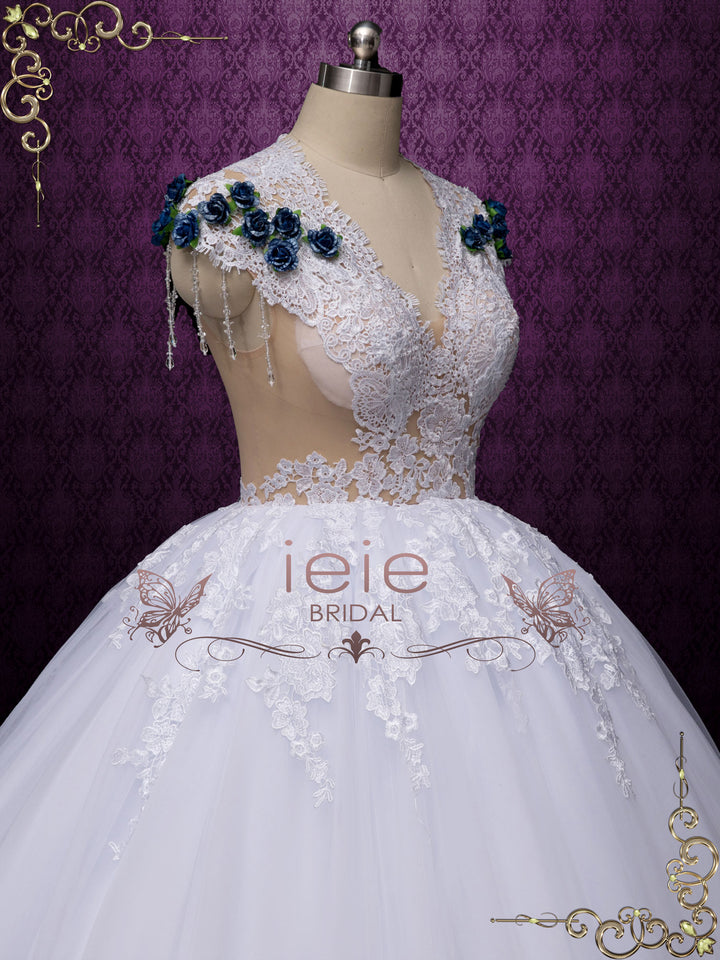 Unique Lace Ball Gown Wedding Dress LEEA