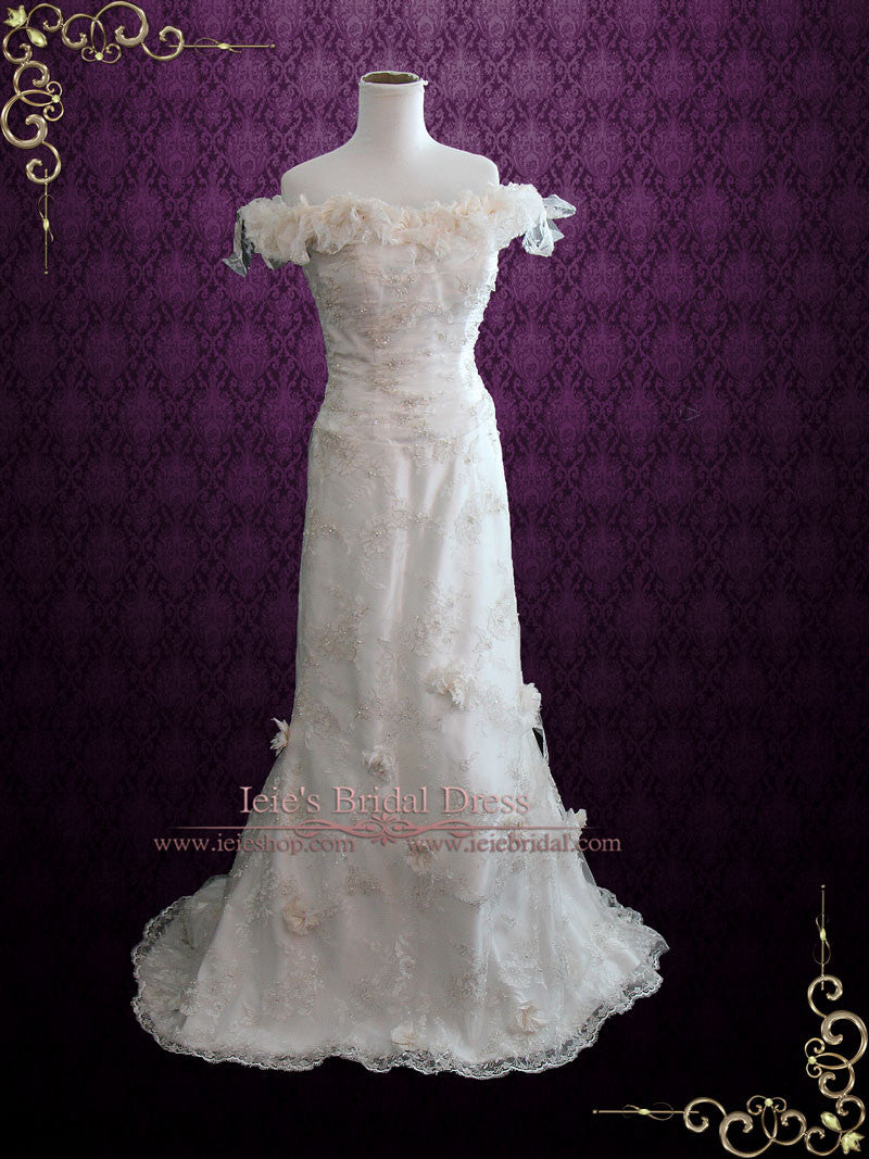 Vintage Inspired Unique Lace Wedding Dress MACKENZIE