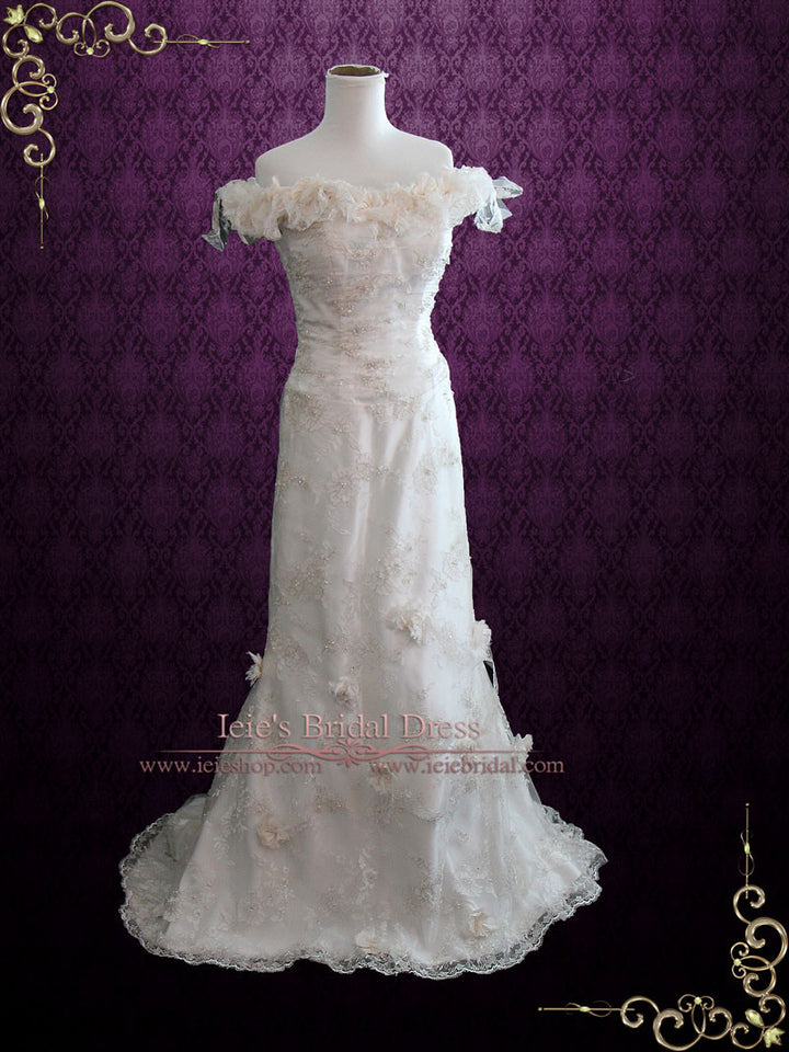 Vintage Inspired Unique Lace Wedding Dress MACKENZIE