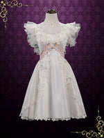 Vintage Victorian Style Short Lace Wedding Dress | Alma