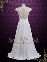 Boho Style Chiffon Wedding Dress with Side Slit LIZZY