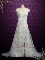 Vintage Lace Wedding Dress with Side Slit | Maria