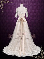 Vintage Lace Wedding Dress with Lace Sleeves ASHTON