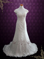Vintage Lace Fit and Flare Wedding Dress | Andrey
