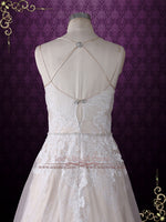 Size 8 Vintage Style Lace Wedding Dress with Thin Straps | Beth
