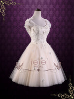 Vintage Inspired Short Tea Length Lace Wedding Dress | Rosie