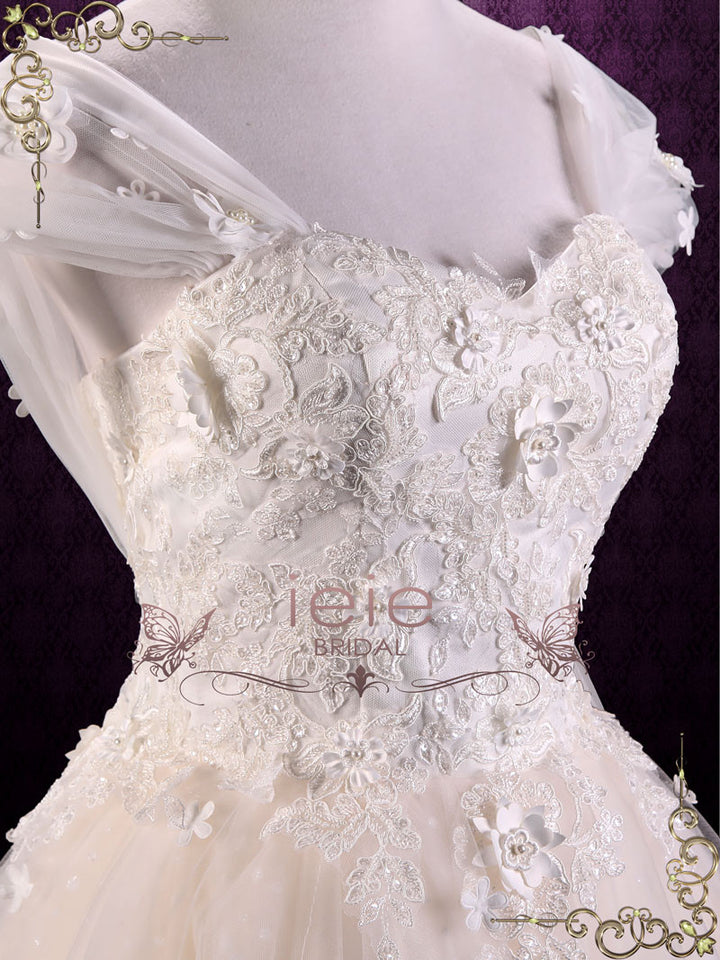 Vintage Inspired Short Tea Length Lace Wedding Dress | Rosie