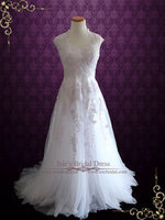 Blush Boho Lace Wedding Dress KORYNNE