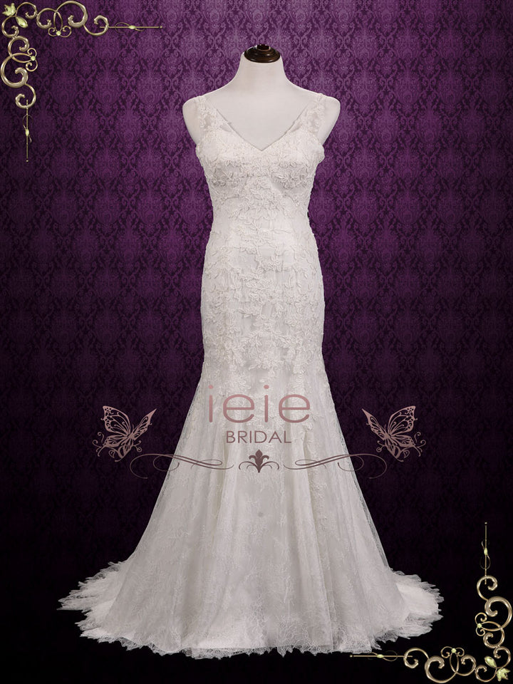 Vintage Lace Fit and Flare Wedding Dress BECKY