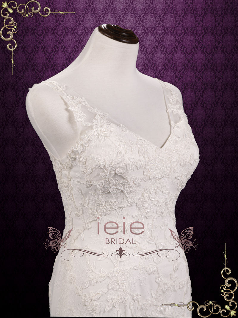 Vintage Lace Fit and Flare Wedding Dress BECKY