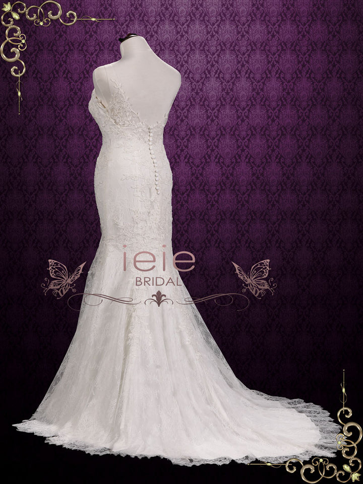 Vintage Lace Fit and Flare Wedding Dress Becky Custom Size / Ivory Vintage Lace Fit and Flare Wedding Dress Becky Custom Size / Ivory