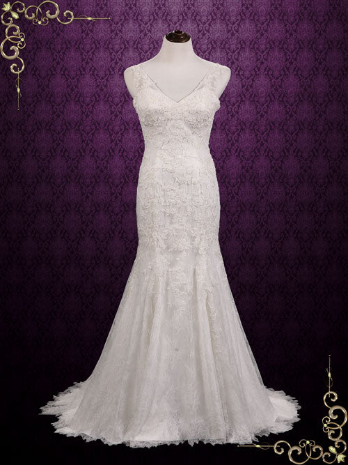 Vintage Lace Fit and Flare Wedding Dress BECKY