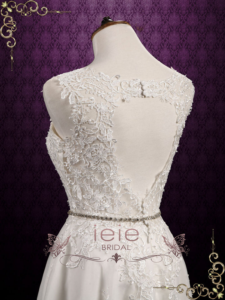 Ready to Wear Vintage Style Lace High Low Wedding Dress NELLIE ieie Ready to Wear Vintage Style Lace High Low Wedding Dress NELLIE ieie
