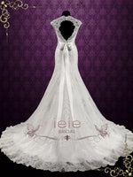 Vintage Style Lace Keyhole Back Wedding Dress AUDEN