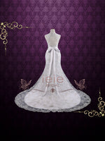Vintage Style Mermaid Lace Wedding Dress with Keyhole Back | Ambrosia