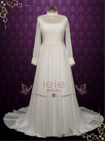Vintage Style Chiffon Victorian Wedding Dress LUELLA