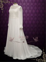 Vintage Style Chiffon Victorian Wedding Dress LUELLA
