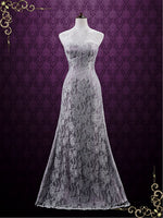 Vintage Purple Lace Wedding Dress with Keyhole Back | LUCY