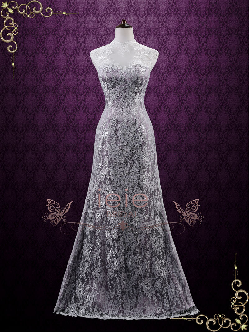 Purple vintage cheap wedding dress