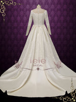 Vintage Satin Lace Wedding Dress CATALINA