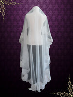 Mantilla Lace Wedding Veil with Eyelash Edge | VG1059