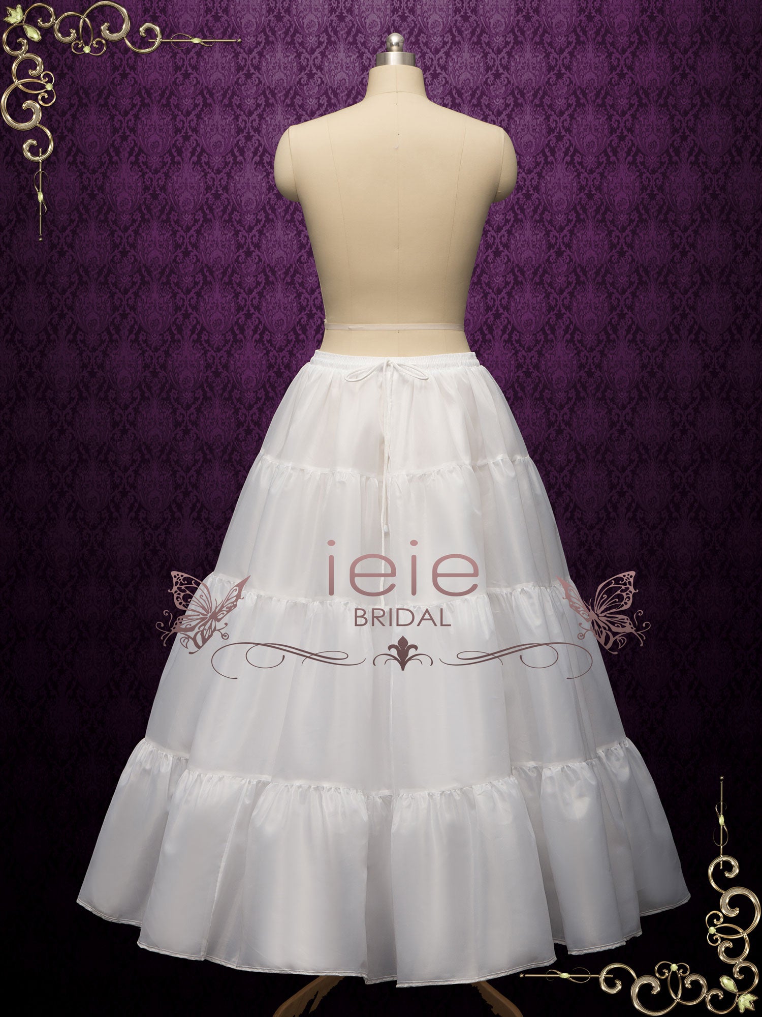 a line dress with petticoat a line dress petticoat 2 Hoops Tulle With Flounce A-line Petticoat abttr232-parroquiadesanalbertomagno.com