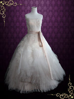 Whimsical Strapless Lace Ball Gown Wedding Dress | Eliza