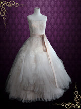 Whimsical Strapless Lace Ball Gown Wedding Dress | Eliza