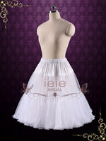 Knee Length Retro 1950s Ivory and White Short Tulle Petticoat PT1007