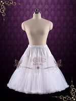 Knee Length Retro 1950s Ivory and White Short Tulle Petticoat PT1007