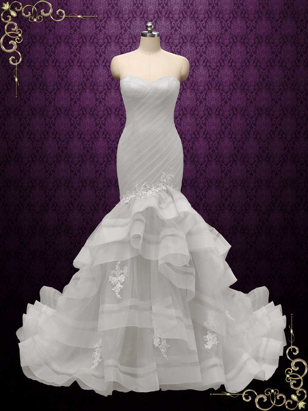 Ivory Strapless Mermaid Wedding Dress ROSEA