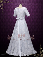 Modest Short Sleeves Wedding Dress MIRIAM