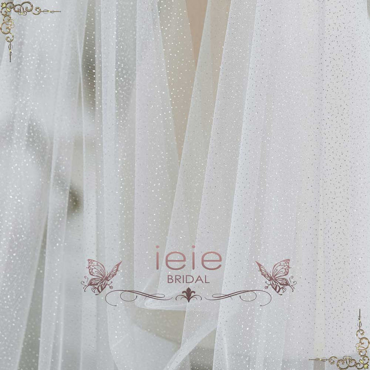 Sparkly Glitter Tulle Cape for Weddings | SG1015