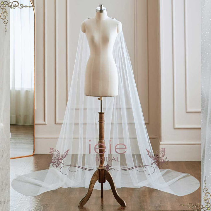 Sparkly Glitter Tulle Cape for Weddings | SG1015